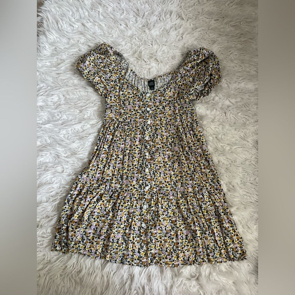 Wild Fable Floral Mini Dress - Yellow and Purple